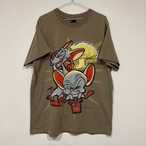 Vintage Pinky & The Brain Cartoon Promo T-shirt Changes L Single Stitch 1996